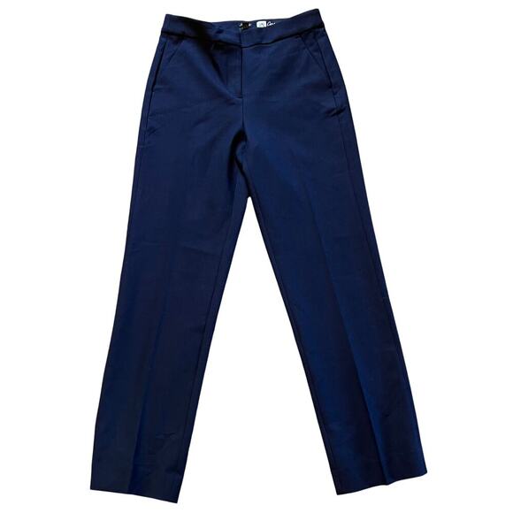 J. Crew Carreman Wide Leg Trouser Blue Polyester/Viscose/Elastane. Size 8Tall - Picture 1 of 7